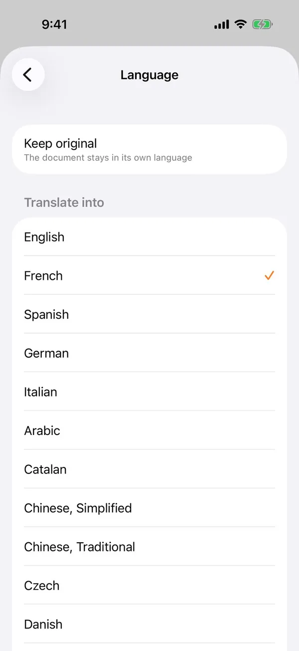 Translate without rebuilding
