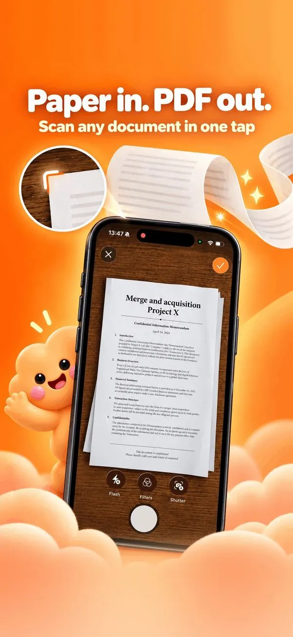 Paper in. PDF out.