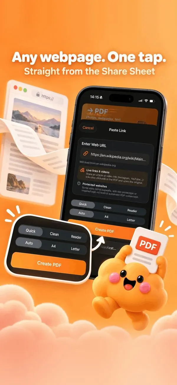 How to save a webpage as a PDF on iPhone (clean, without ads)