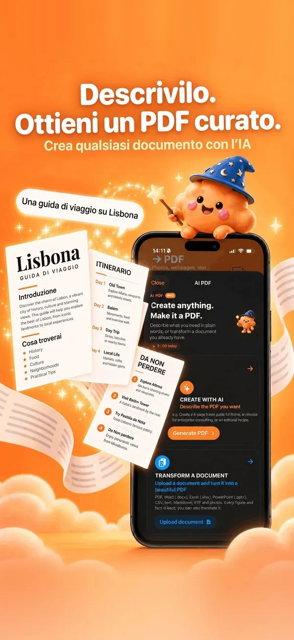 Descrivilo. Ottieni un PDF curato.